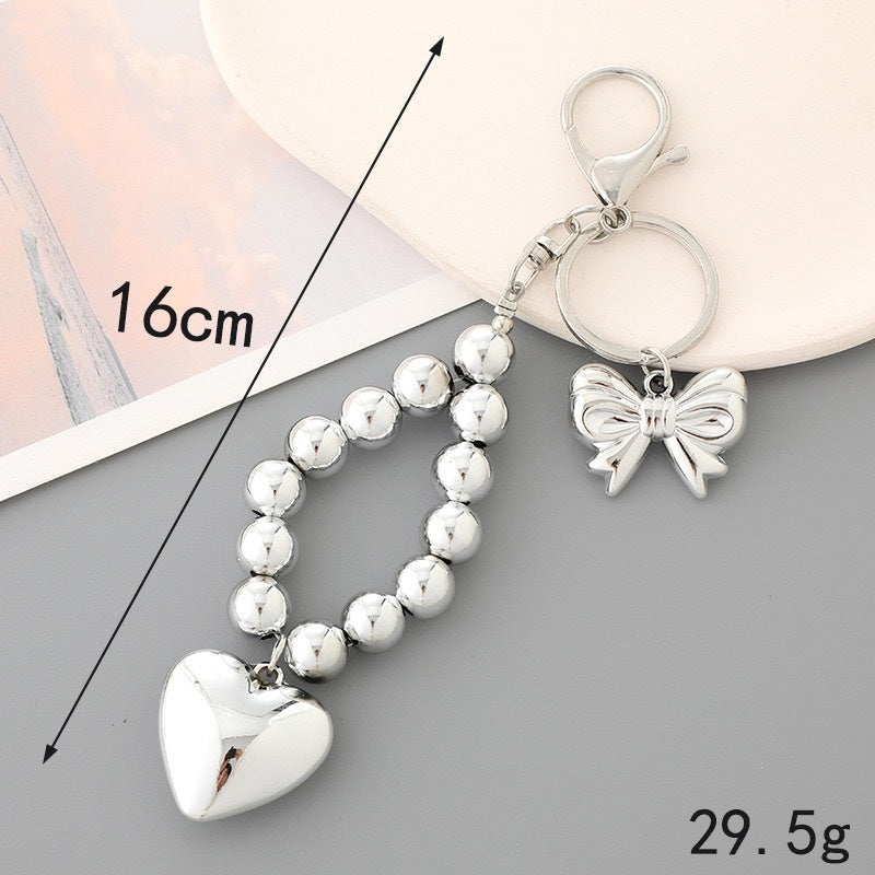 Heart Mirror Bag Charm