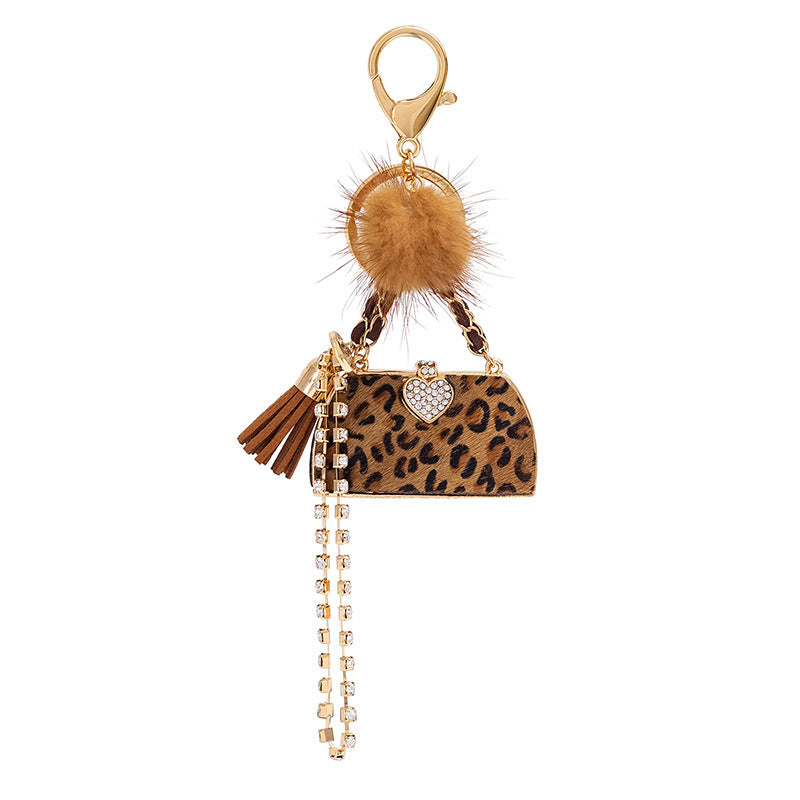 Leopard Print Bag Charm